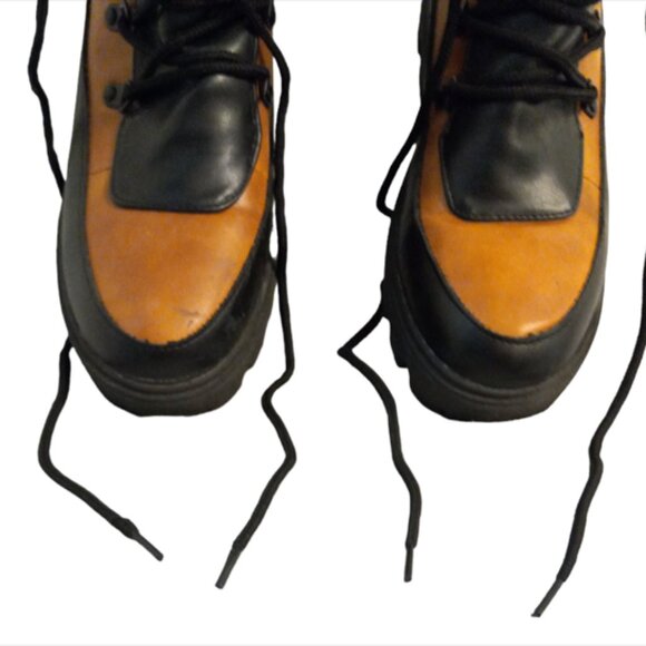 Bamboo Womens Ankle Boots Brown Black Lace Up Combat Snow Size 7 - Picture 10 of 13